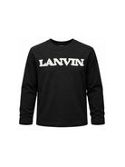 T-shirt per bambino Lanvin Enfant nera con dettaglio logo N30481 09B LANVIN KIDS 