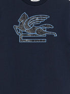 T-shirt per bambino Etro Kids blu con logo applicato GY8P81 Z3672 617 ETRO KIDS 