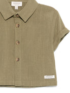 Camicia per neonato Donsje verde con design a colletto 4099500 00116 DONSJE KIDS 