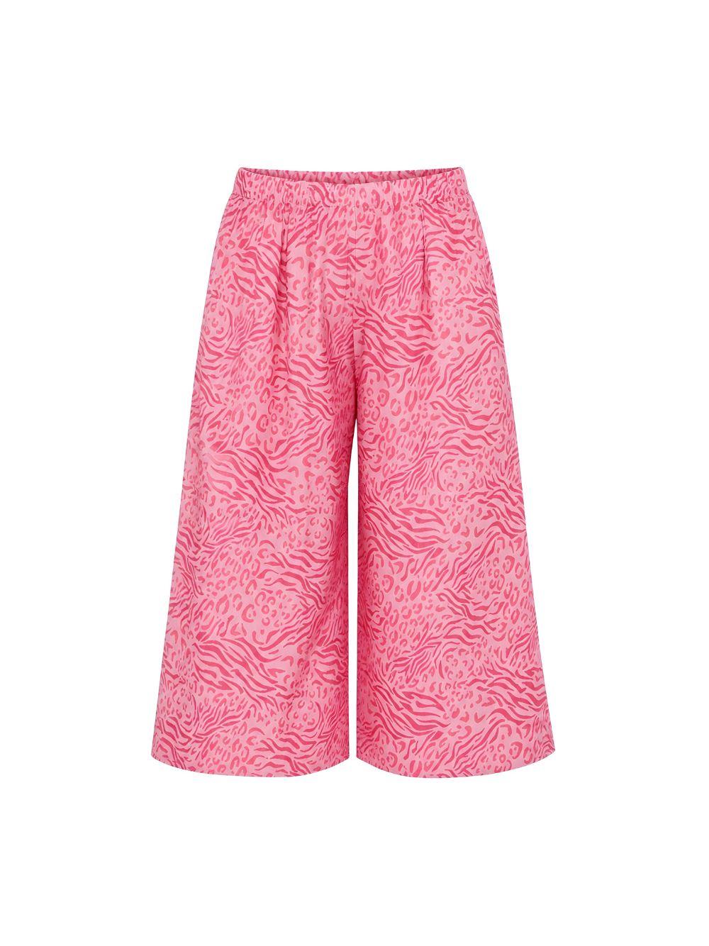 Pantaloni per bambina MC2 Saint Barth Kids rosa con stampa animalier AML0003 00079L MC2 ST. BARTH KIDS 