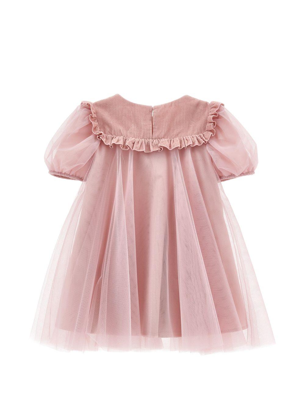 Abito per bambina Monnalisa Kids rosa con inserti in tulle 17H901 T9945 0063 MONNALISA KIDS 