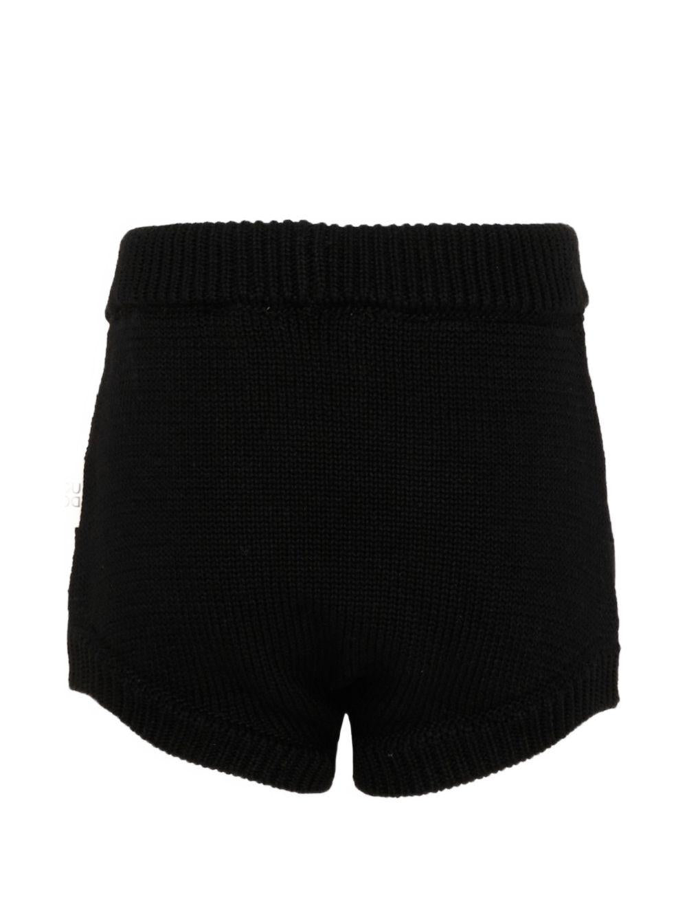 Shorts per bambina Douuod Kids nero con applicazione logo DY6B19 X0071 930 DOUUOD KIDS 