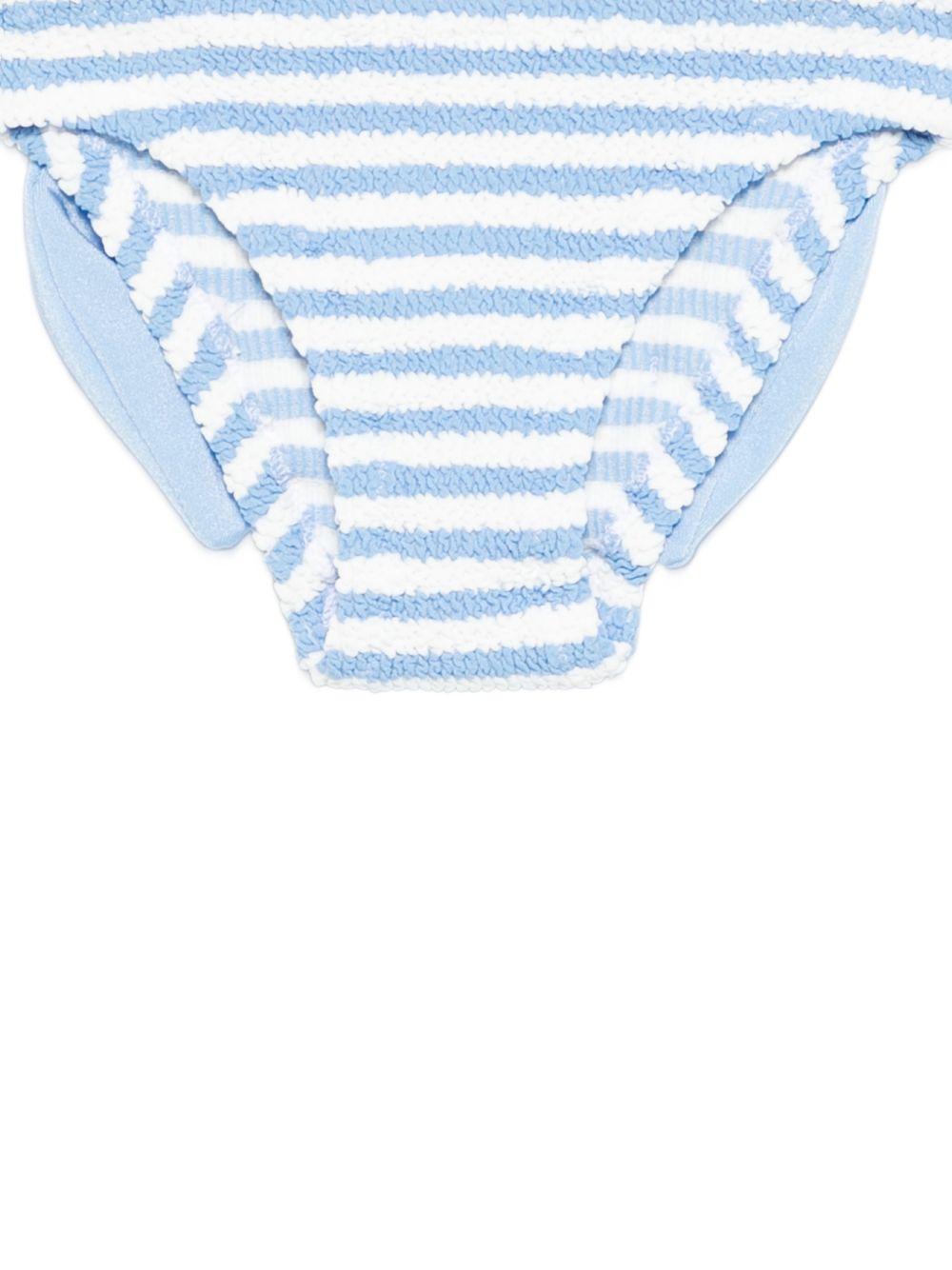 Costume per neonata MC2 Saint Barth Kids azzurro con design a righe MAD0002 02674L MC2 ST. BARTH KIDS 