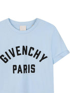 T-shirt da bambino Givenchy Kids azzurro con stampa logo H31109 77L GIVENCHY KIDS 