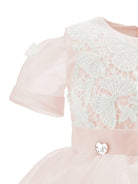 Abito per neonata Monnalisa rosa con dettaglio con fiocco 73G902 7112 0092 MONNALISA KIDS 