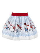 Gonna per bambina Monnalisa Hello Kitty azzurro con stampa 11G704 7606 9958 MONNALISA KIDS 