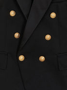 Blazer per bambino Balmain Kids nero con chiusura a bottoni dorati BY2P04 P0484 930 BALMAIN KIDS 