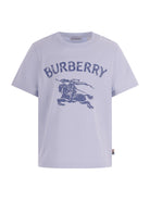 T-shirt per bambino Burberry Kids celeste con stampa grafica sul davanti 8117302 A2165 BURBERRY KIDS 