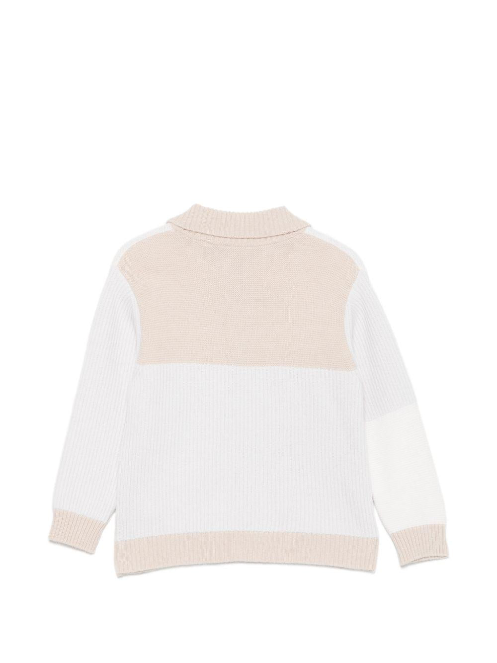 Maglione per bambino Eleventy Kids beige con design color-block EZ9H30 Z4144 101BG ELEVENTY KIDS 