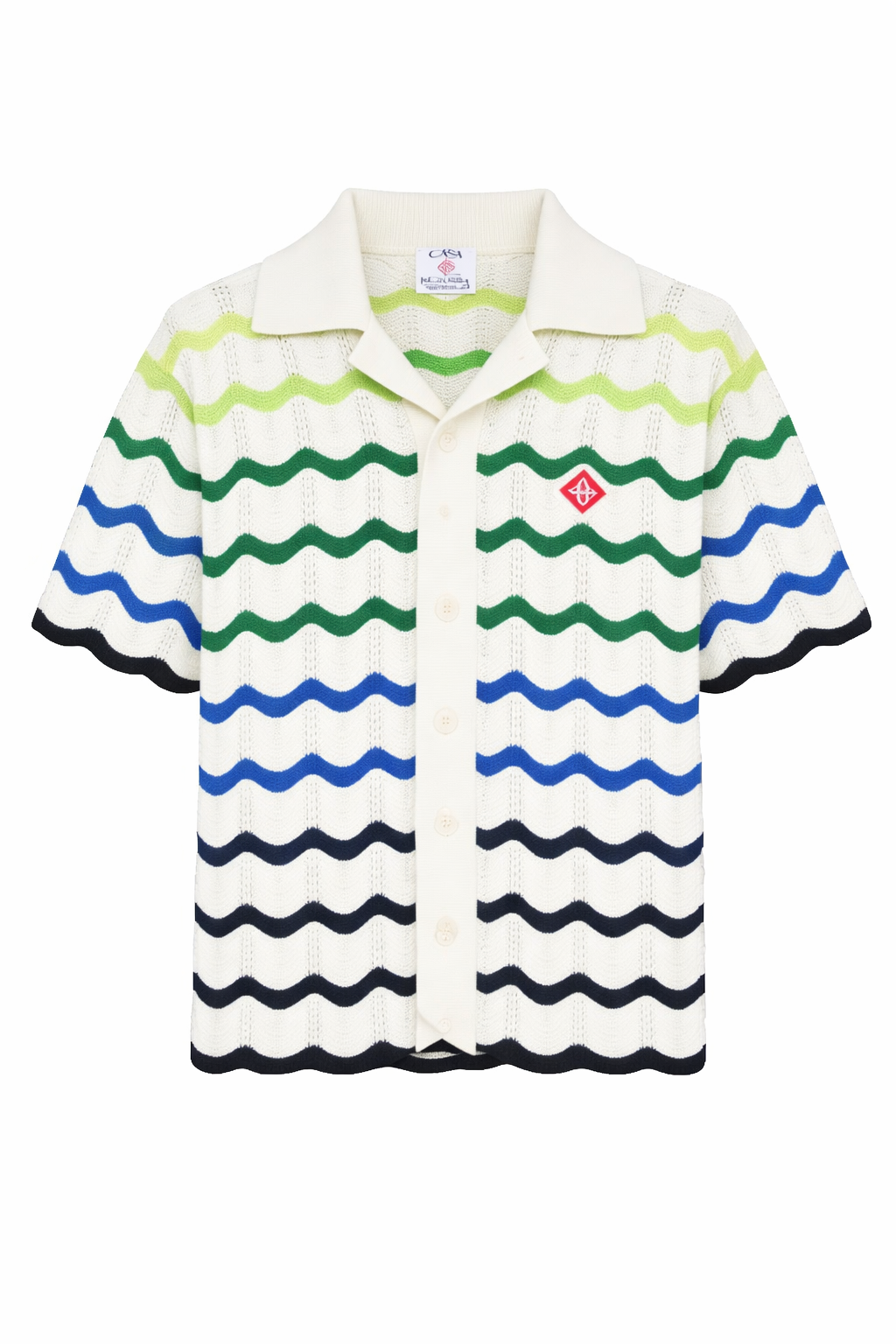 Camicia per bambino Casablanca Kids multicolor con design onde sfumate KSP26KW96902 GRADIENT WAVE CASABLANCA KIDS 