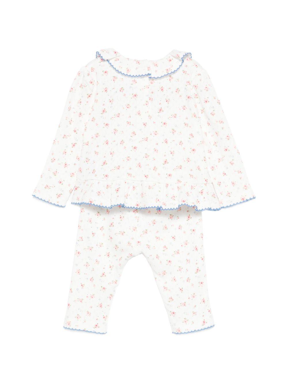 Set due pezzi per neonata Tartine & Chocolat bianco con stampa a fiori CC36040 13 TArtine & Chocolat KIDS 