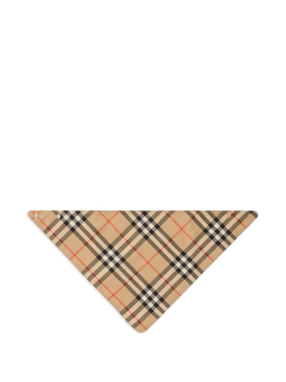 Set guanto e asciugamano per neonati Burberry Kids bianco con motivo vintage check 8117960 A1464 BURBERRY KIDS 
