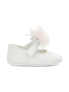 Scarpine primi passi per neonata Monnalisa bianche con applicazione a fiore 73G001 7768 0001 MONNALISA KIDS 