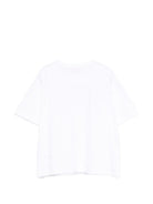 T-shirt per bambina Emilio Pucci Junior bianca con dettaglio logo con borchie PZ8A11 Z3672 100 EMILIO PUCCI KIDS 