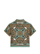 Camicia per bambino Dolce & Gabbana Kids marrone con motivo grafico L44S81 HI12C HV5XH DOLCE & GABBANA KIDS 