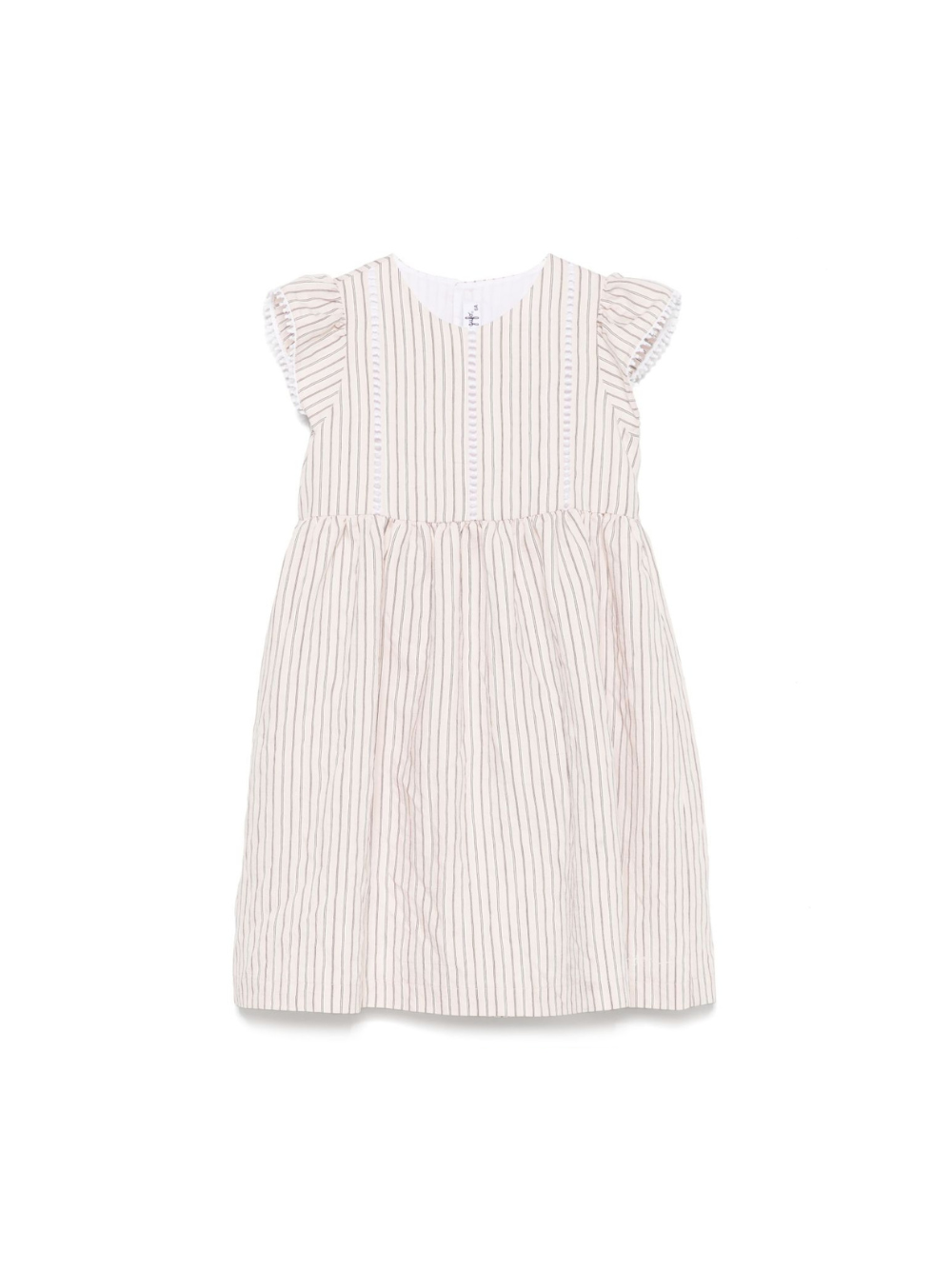 Abito per bambina Il Gufo rosa con motivo a righe verticali P25VM782R1000 304 IL GUFO 