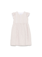 Abito per bambina Il Gufo rosa con motivo a righe verticali P25VM782R1000 304 IL GUFO 