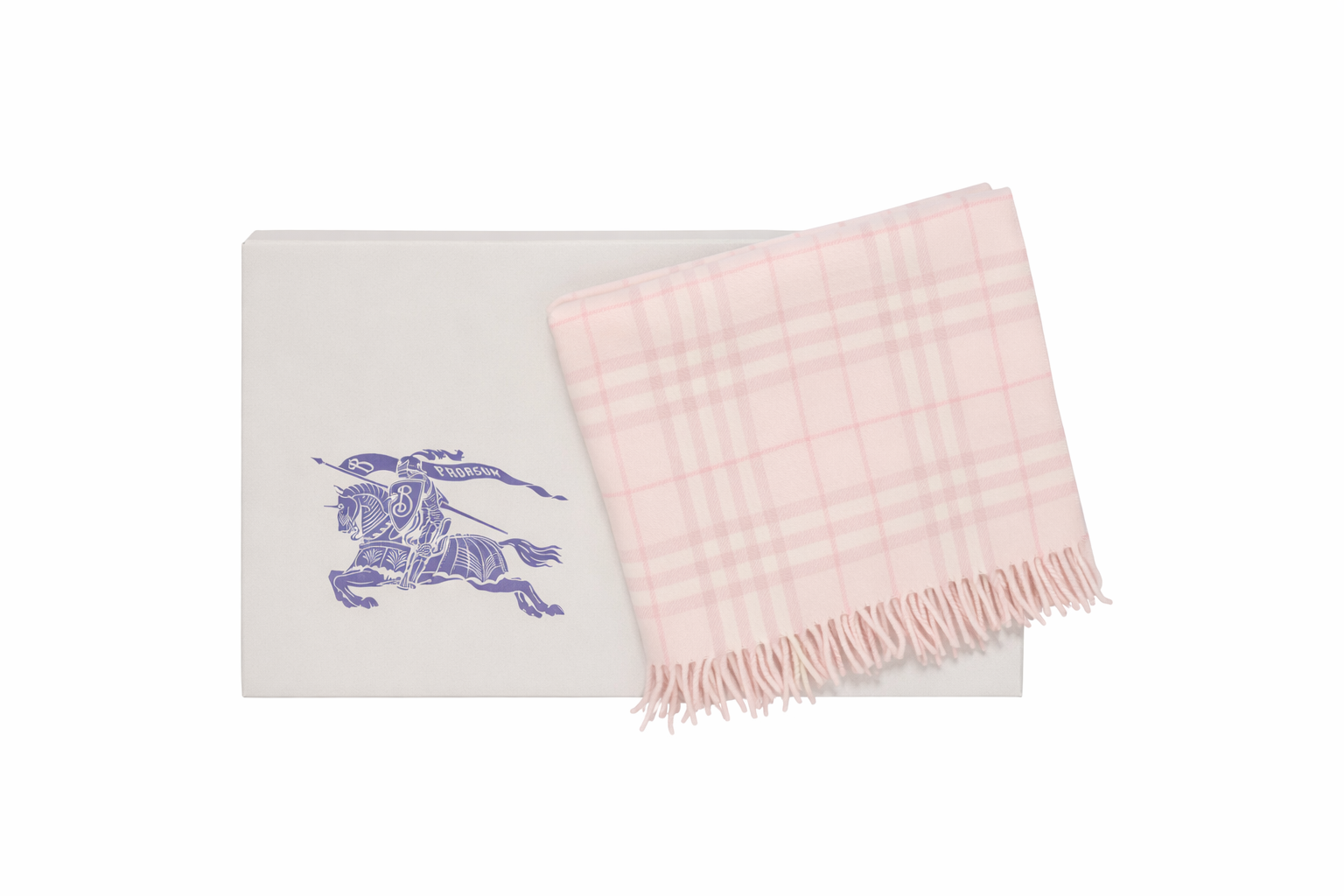 Coperta per neonata Burberry Kids rosa con motivo Vintage Check 8117633 A2217 BURBERRY KIDS 