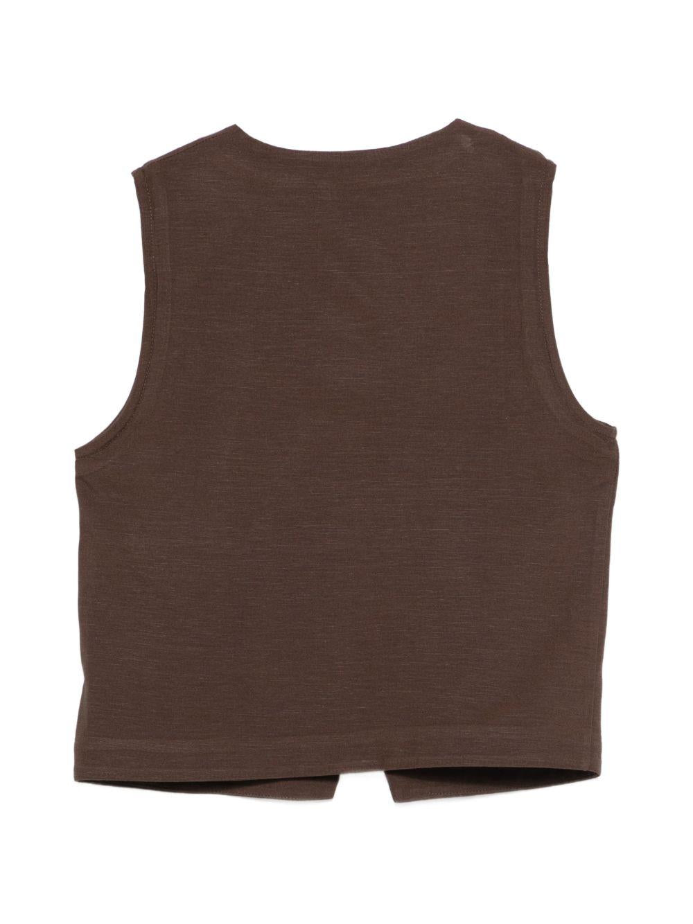 Gilet per bambino Paolo Pecora Kids marrone con chiusura a bottoni PP4189 EBANO PAOLO PECORA KIDS 