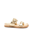 Ciabatte per bambina Elisabetta Franchi La Mia Bambina oro con cinturino in fibbia F4A2E0602190 7511 ElISABETTA FRANCHI KIDS 