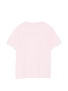 T-shirt da donna MC2 Saint Barth rosa con dettaglio logo ricamato EMI0001 09103L MC2 ST. BARTH 