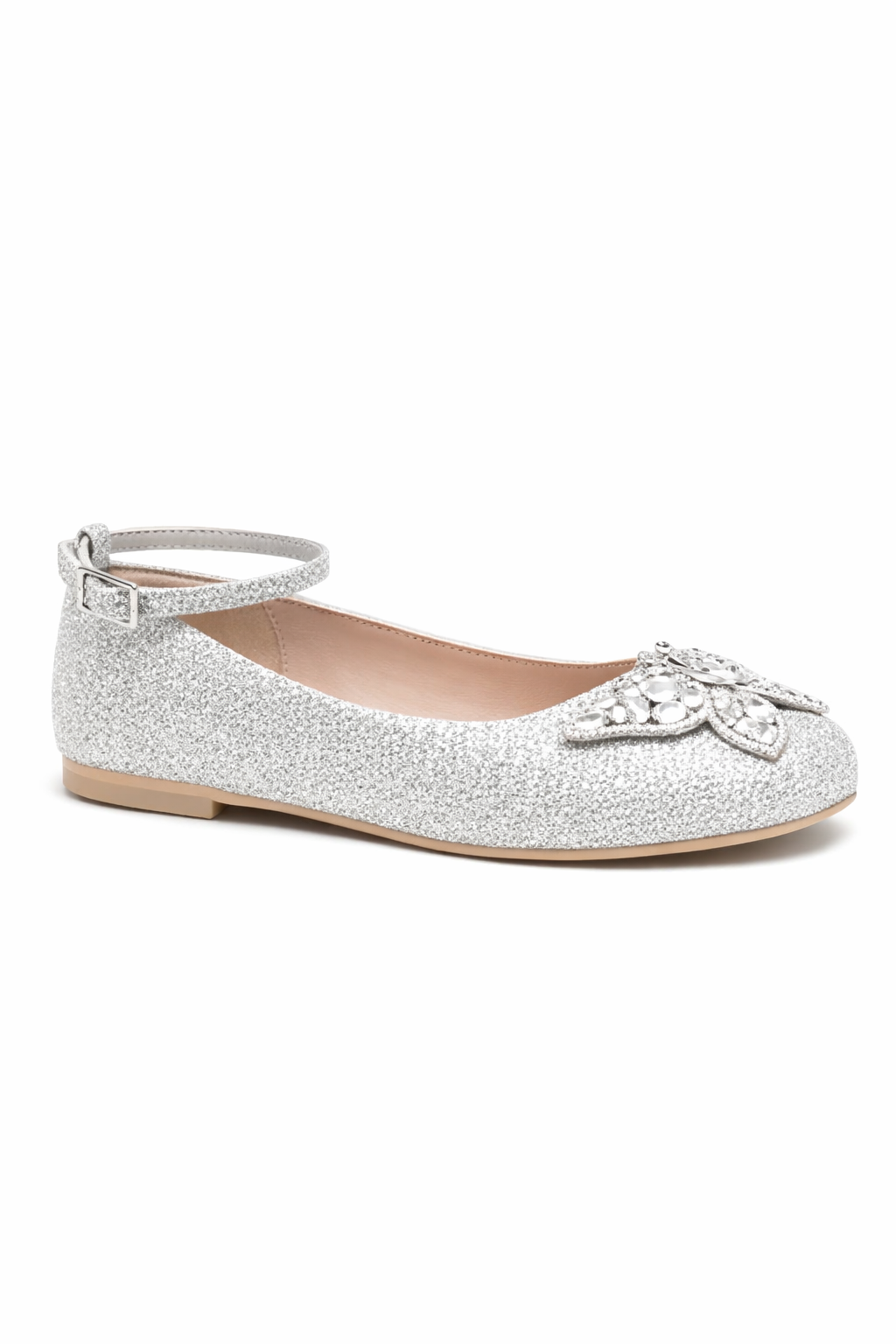 Ballerine per bambina Aruna Seth argentate con decorazione con strass AS76 SILVER ARUNA SETH KIDS 