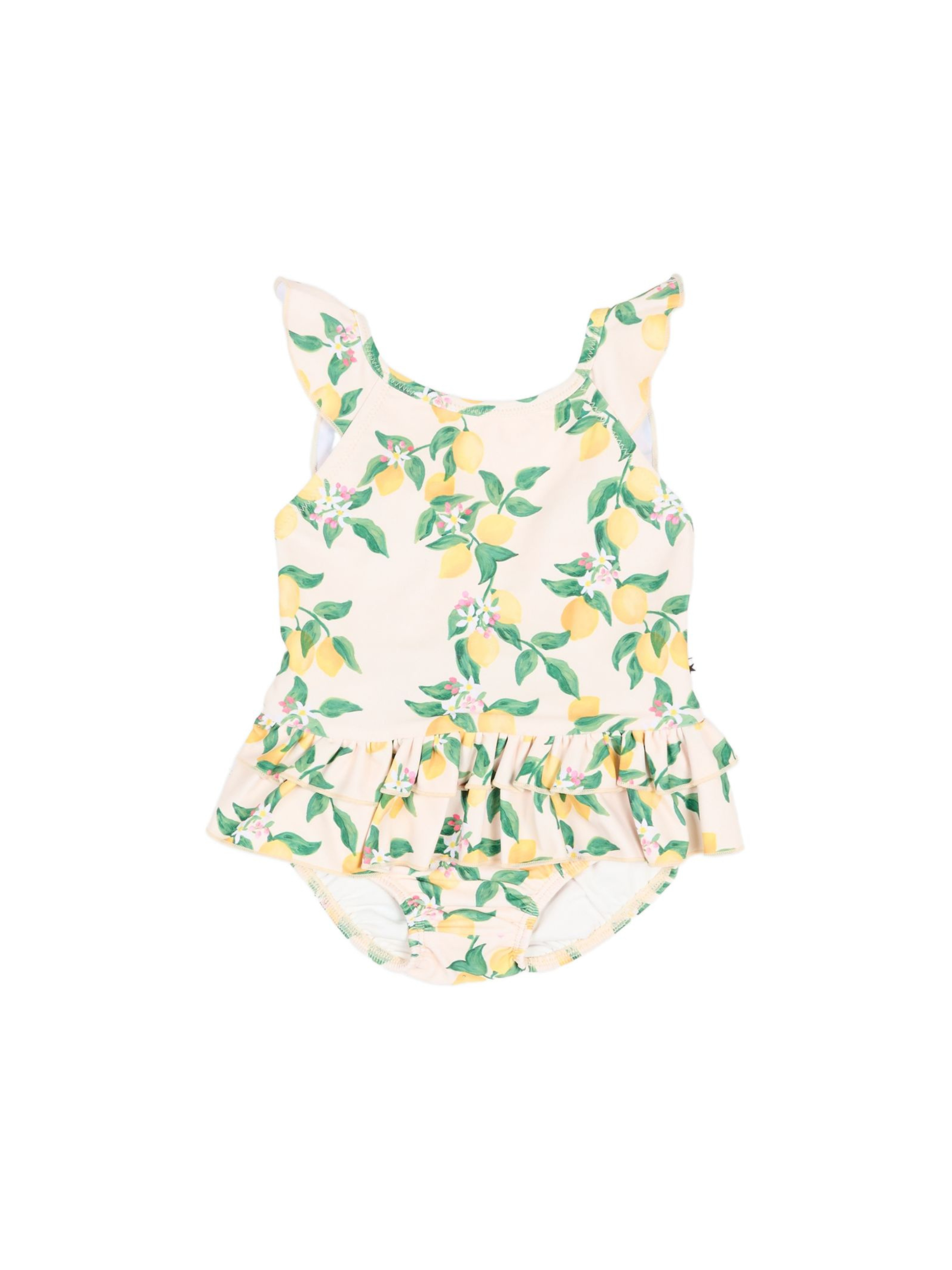 Costume per neonata Molo beige con stampa limoni 8S26P524 9516 MOLO 