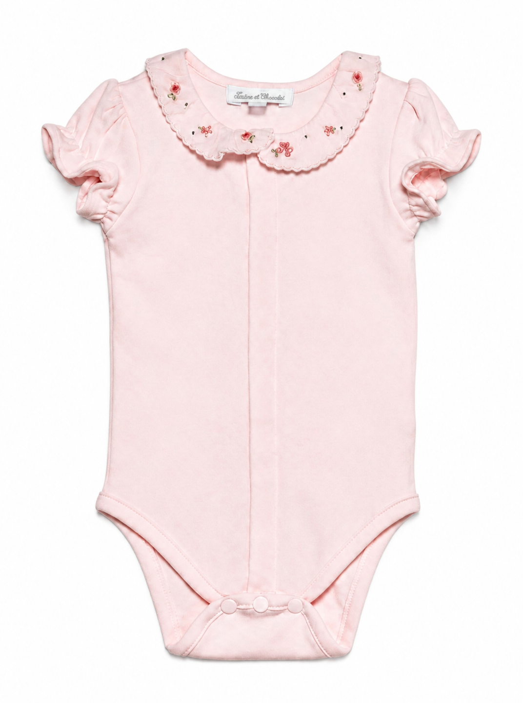 Tutina per neonata Tartine Et Chocolat rosa con colletto alla Peter Pan CC11010 30 TArtine & Chocolat KIDS 