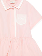 Abito per neonata Fendi Kids rosa con finiture a contrasto BFB611 AEXZ F1UL9 FENDI KIDS 