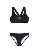 Bikini per bambina Givenchy Kids nero con stampa logo H31218 09B GIVENCHY KIDS 