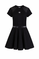 Abito per bambina  Dkny Kids nero a trapezio D62627 09B DKNY KIDS 