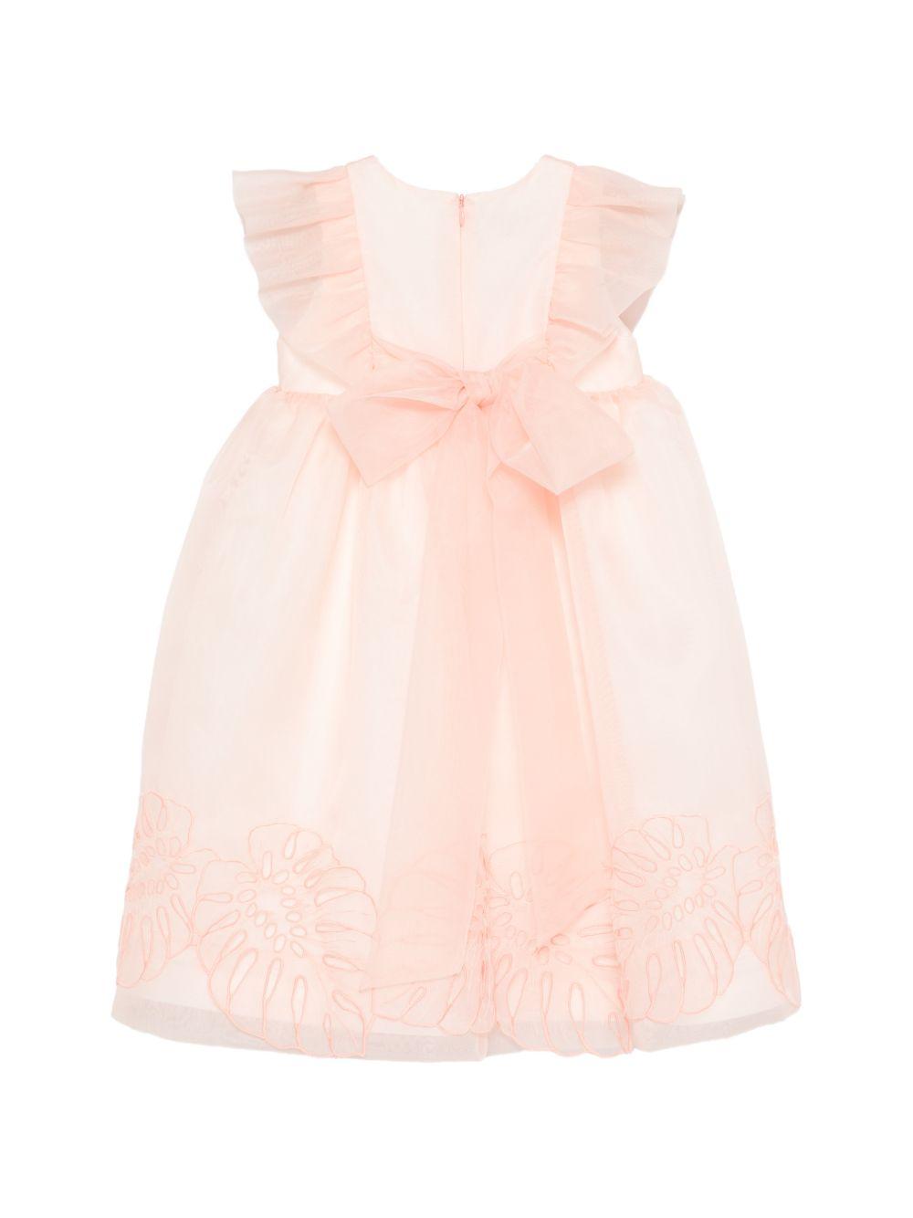 Abito per bambina Mi Mi Sol rosa con ruches e ricami MFAB771LUTS1117 SAL MIMISOL KIDS 