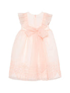 Abito per bambina Mi Mi Sol rosa con ruches e ricami MFAB771LUTS1117 SAL MIMISOL KIDS 