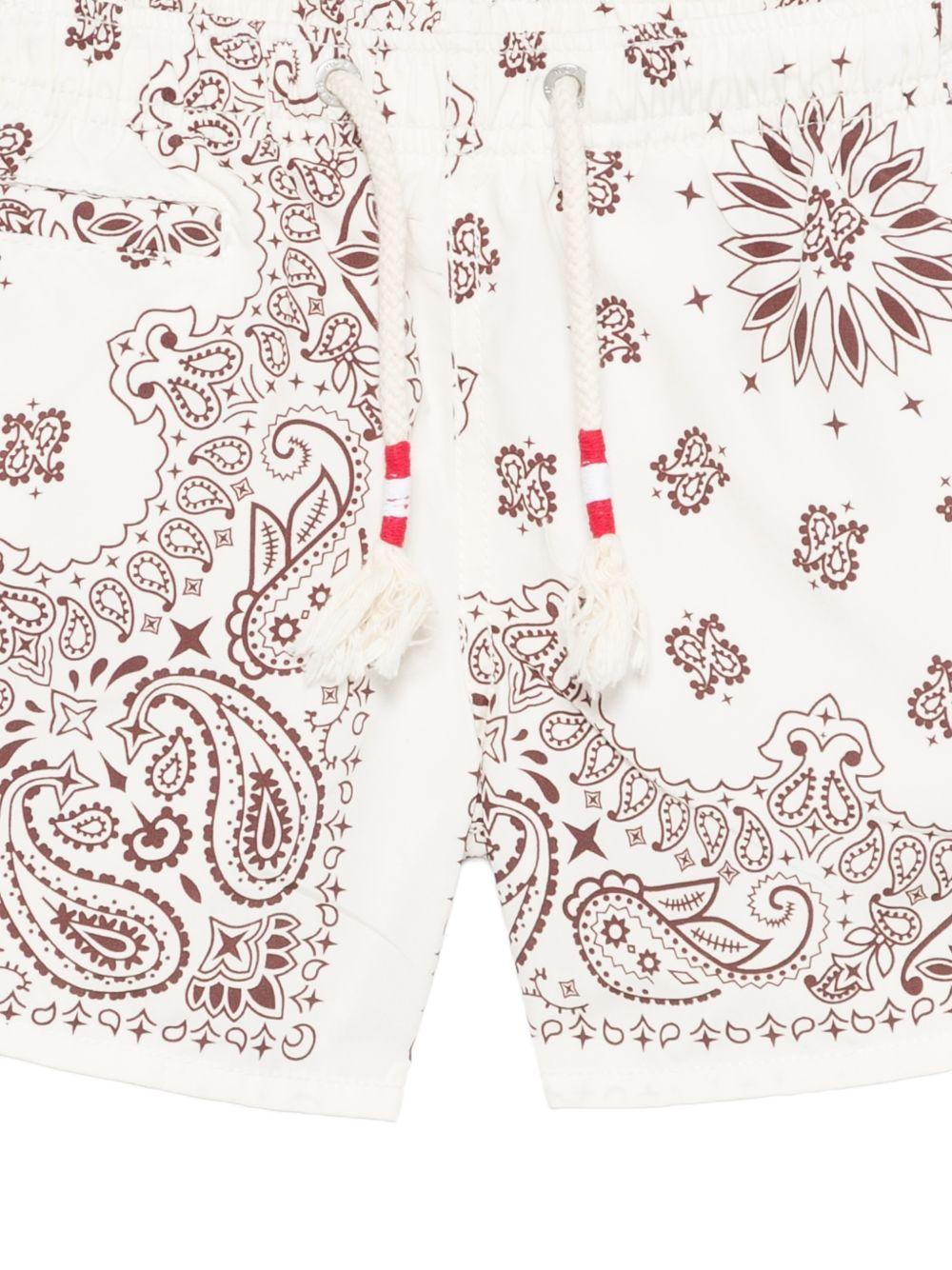 Costume da bagno per bambino MC2 Saint Barth Kids beige con stampa grafica all-over CAP0003 03544L MC2 ST. BARTH KIDS 