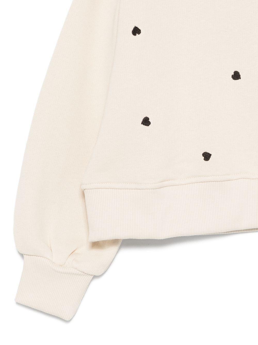 Felpa per bambina Molo beige con stampa cuori 2S26J202 9536 MOLO KIDS 