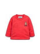 T-shirt per neonati Moschino Kids rosso con ricamo Teddy Bear MUO01DLAA10 50109 MOSCHINO KIDS 