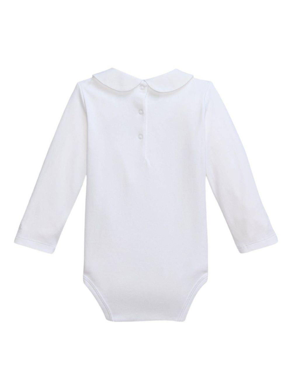 Tutina per neonati Polo Ralph Lauren Kids bianca con colletto Peter Pan 320980850 001 Ralph Lauren kids 