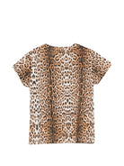 T-shirt per bambina Roberto Cavalli Kids animalier con logo sul davanti CGP26124TS MACULA N.H. ROBERTO CAVALLI KIDS 