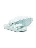 Sandali Arizona per bambini Birkenstock Kids verde con logo goffrato 1026753 GREEN BIRKENSTOCK KIDS 
