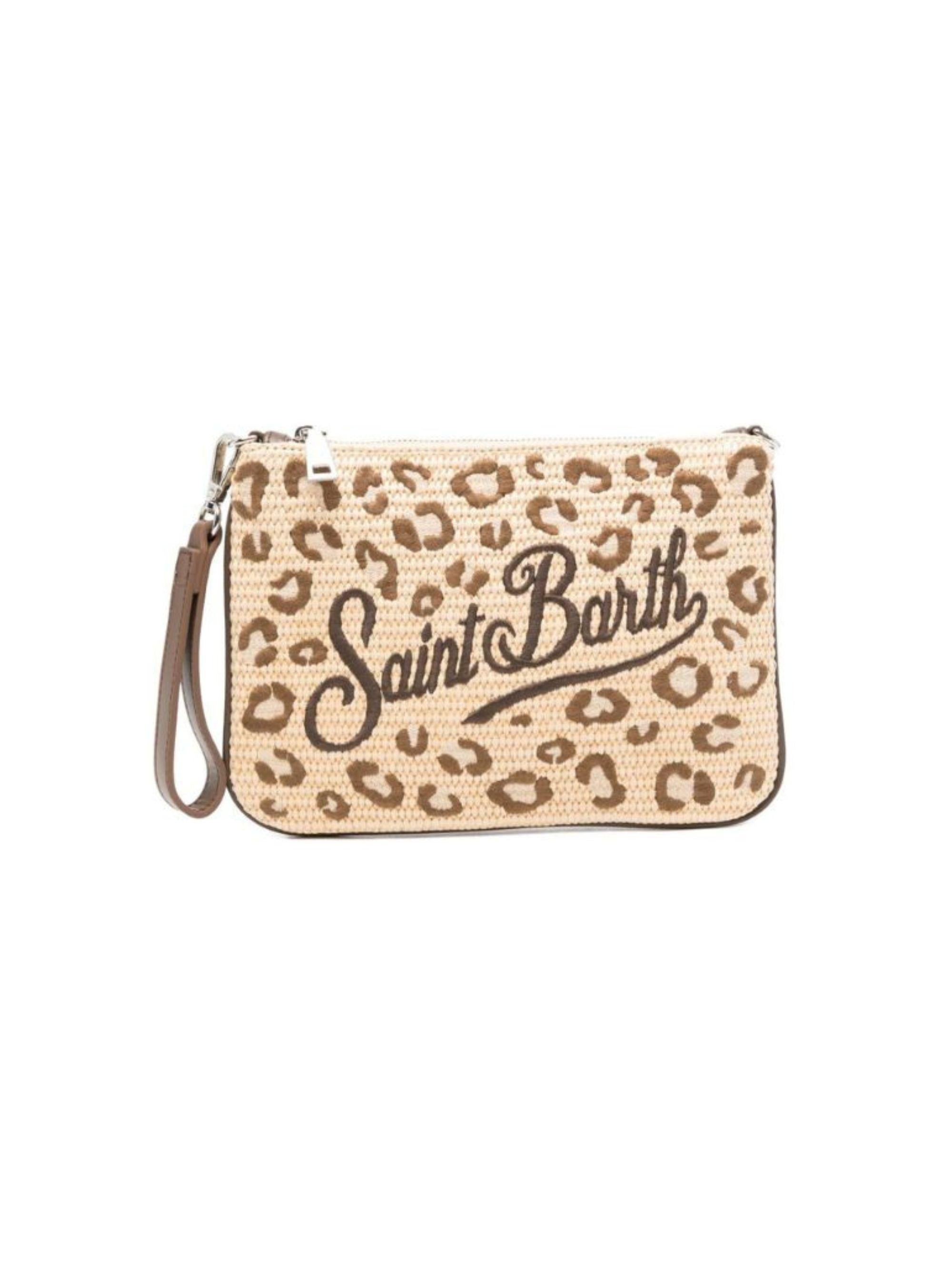 Borsa Parisienne MC2 Saint Barth beige con stampa animalier PAR0021 00349L MC2 ST. BARTH KIDS 