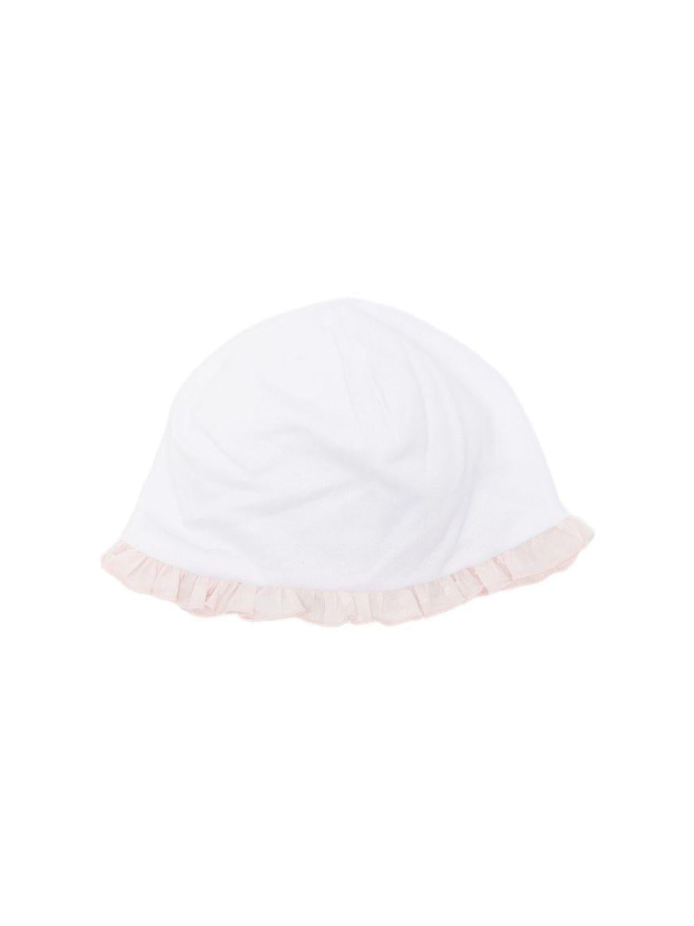 Cappello per neonata La Stupenderia bianco con bordo arricciato 2TBCP56 N01U40 LA STUPENDERIA 