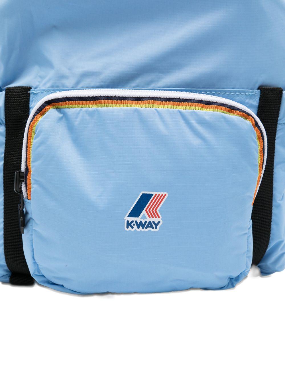 Zaino per bambini Le Vrai 4.0 K-Way Kids blu rosso con zip e patta con logo K81421W 356 K-WAY KIDS 