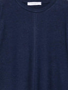 T-shirt per bambino Paolo Pecora Kids blu scuro con cuciture tono su tono PP4366 BLU PAOLO PECORA KIDS 