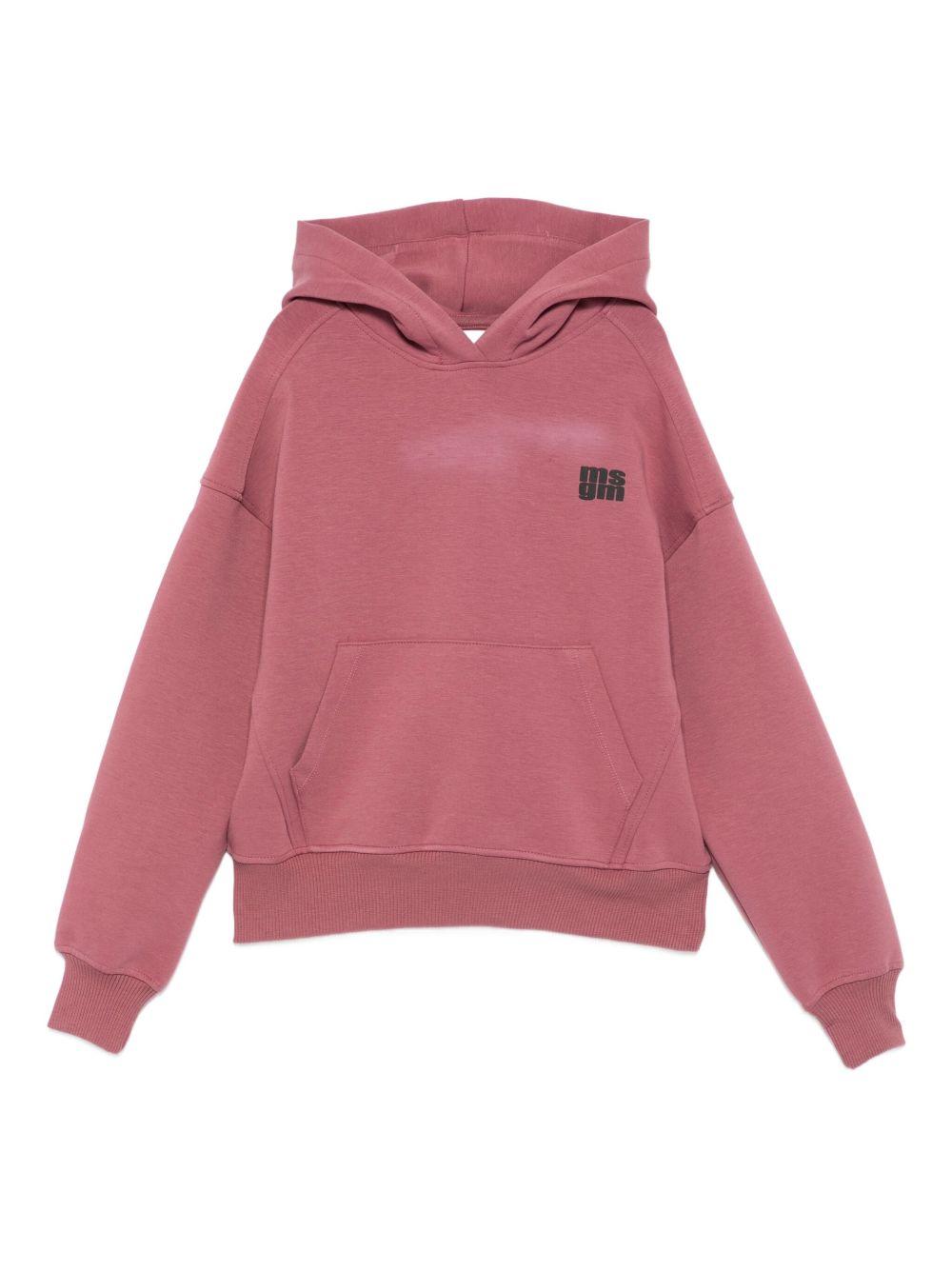 Felpa per bambini MSGM Kids rosa con stampa del logo F5MSJUHS052 MS045 MSGM KIDS 
