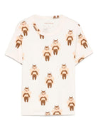 T-shirt per bambini Mini Rodini beige con stampa grafica 2562013911 OFF-WHITE MINI RODINI 