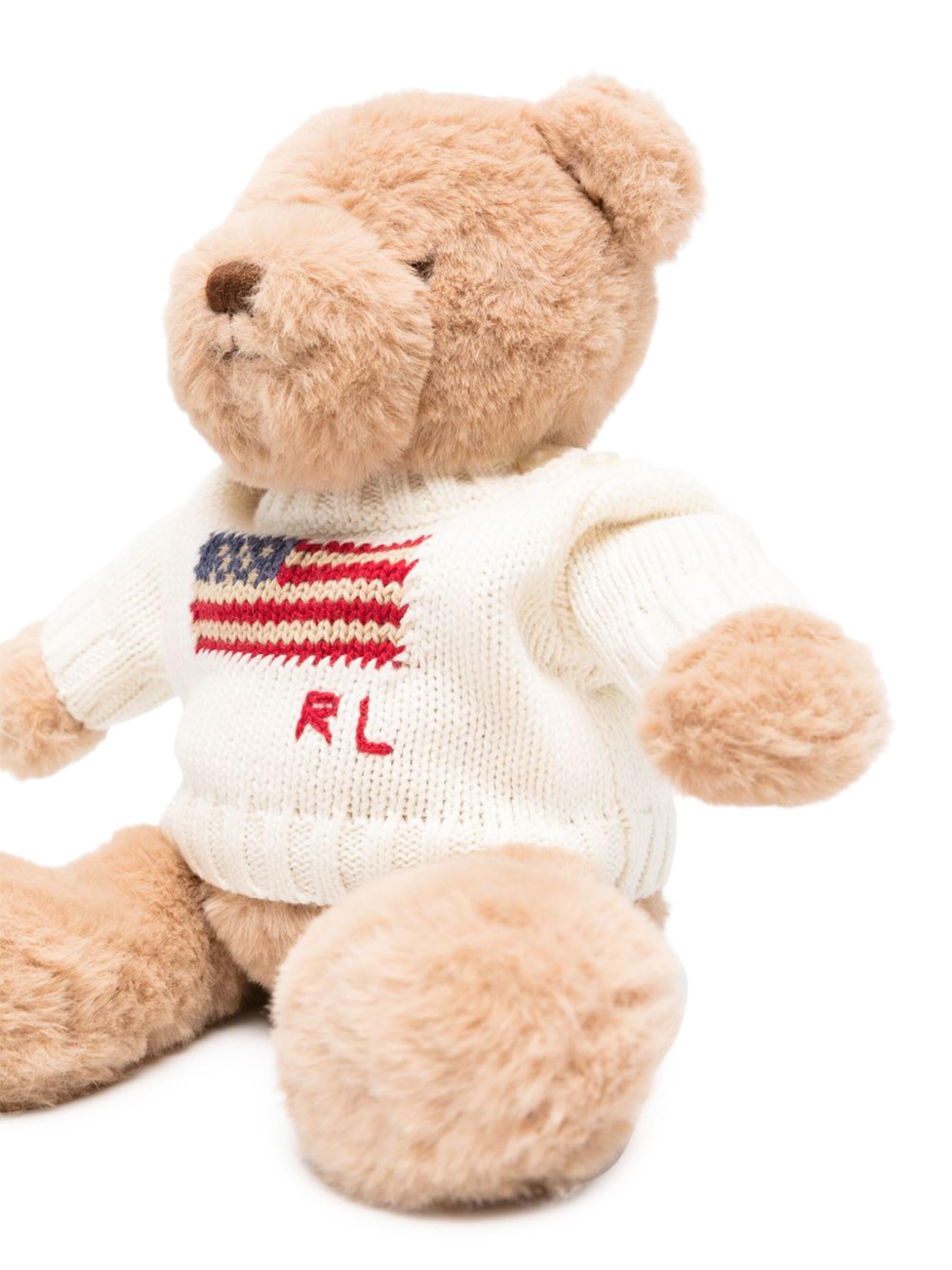 Orsetto Flag per bambini Polo Ralph Lauren Kids bianco con logo intarsiato 320695852 005 Ralph Lauren kids 