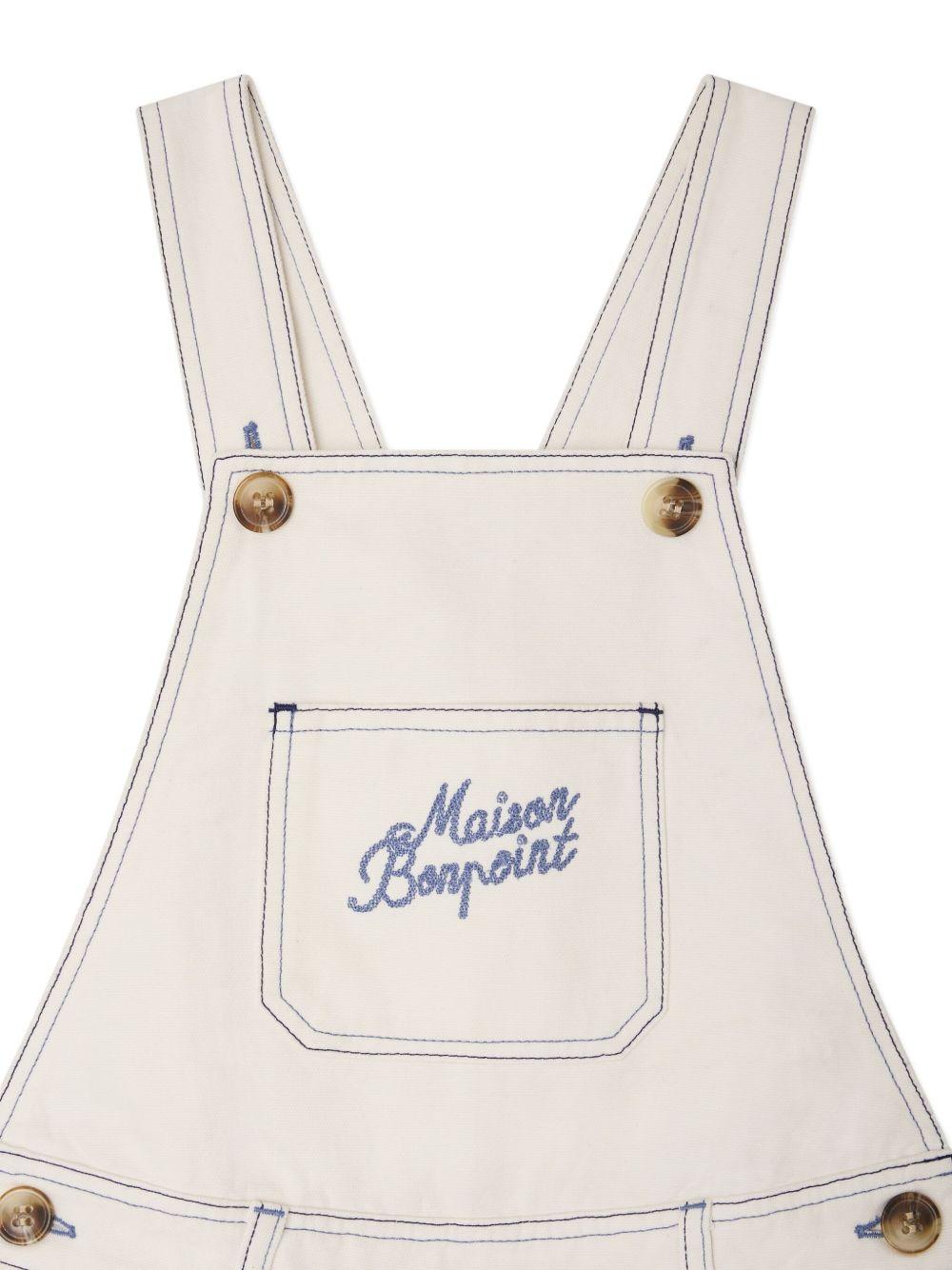 Tuta Laga per bambina Bonpoint bianca con logo sul davanti C06GOVW00001 003 BONPOINT KIDS 
