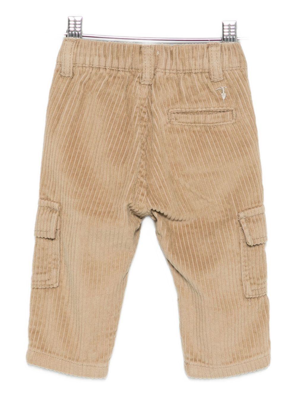 Pantaloni per neonato Trussardi Junior beige in velluto a coste TIA25111PA CHINCHILLA TRUSSARDI JUNIOR 