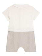 Tutina per neonato Dolce & Gabbana Kids beige con logo ricamato L12O04 G7PSZ S9000 DOLCE & GABBANA KIDS 