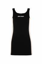 Abito per bambina Palm Angels Kids nero con logo sul davanti PGCM009S26FLE001 110 PALM ANGELS KIDS 